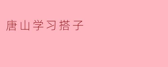 唐山学习搭子