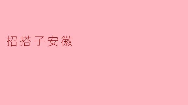 招搭子安徽