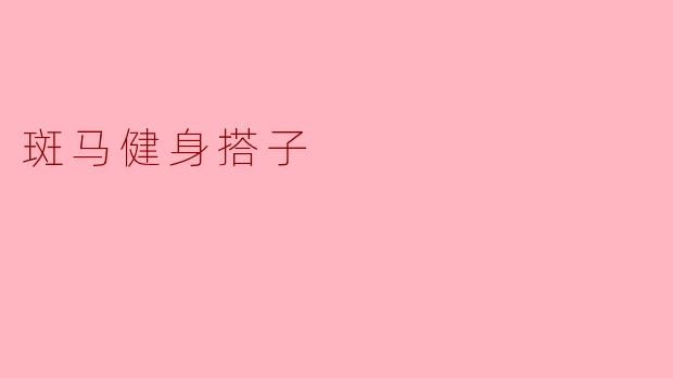 斑马健身搭子
