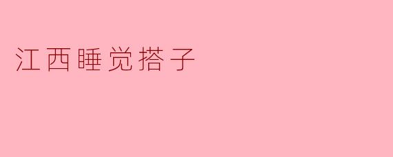 江西睡觉搭子