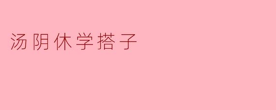 什么是“汤阴休学搭子”?