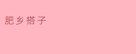 肥乡搭子