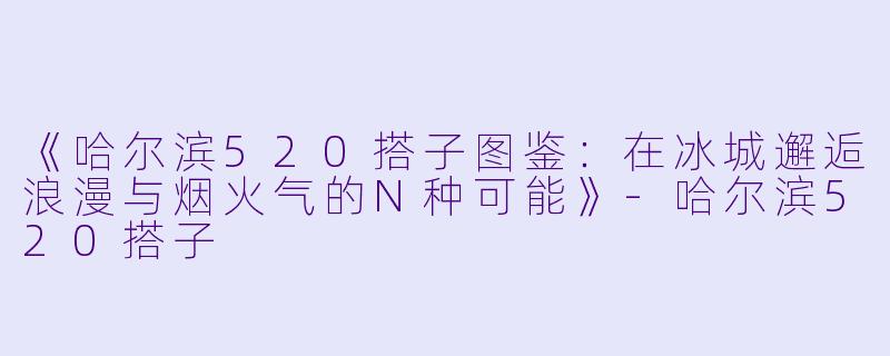 《哈尔滨520搭子图鉴：在冰城邂逅浪漫与烟火气的N种可能》-哈尔滨520搭子