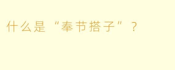 什么是“奉节搭子”？