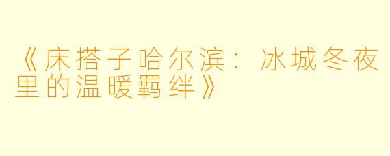 《床搭子哈尔滨:冰城冬夜里的温暖羁绊》