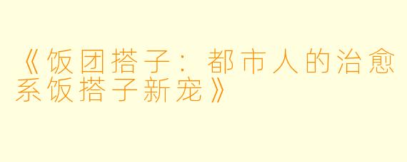 《饭团搭子：都市人的治愈系饭搭子新宠》