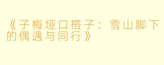 《子梅垭口搭子:雪山脚下的偶遇与同行》