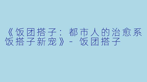 《饭团搭子：都市人的治愈系饭搭子新宠》-饭团搭子