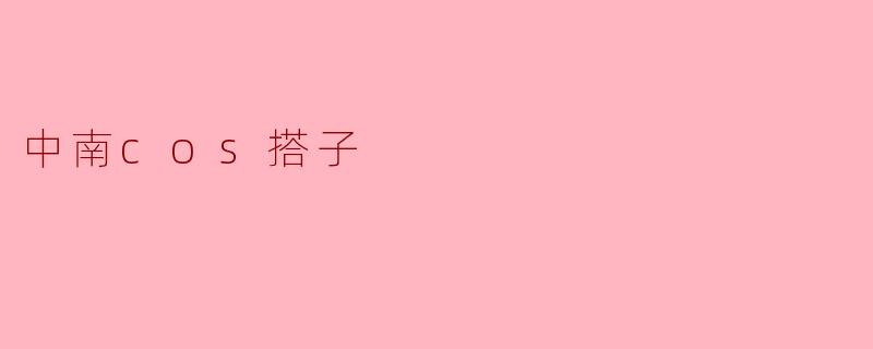 中南cos搭子