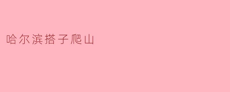 哈尔滨搭子爬山