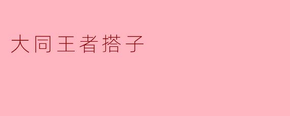 大同王者搭子