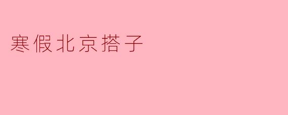 《寒假北京搭子指南:结伴游京城,解锁冬日限定快乐》