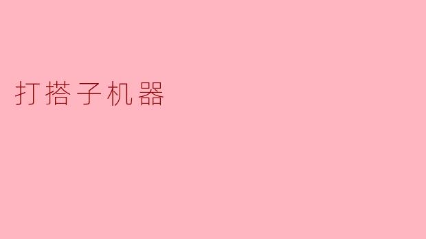 打搭子机器