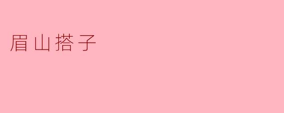 眉山搭子