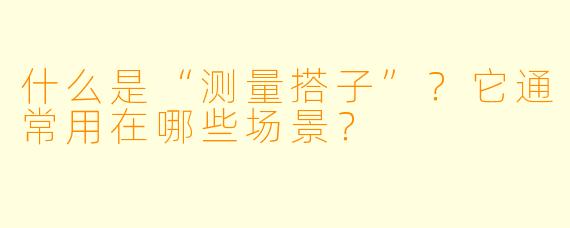什么是“测量搭子”？它通常用在哪些场景？