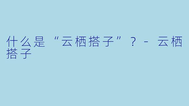 什么是“云栖搭子”?