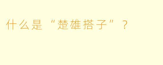 什么是“楚雄搭子”?