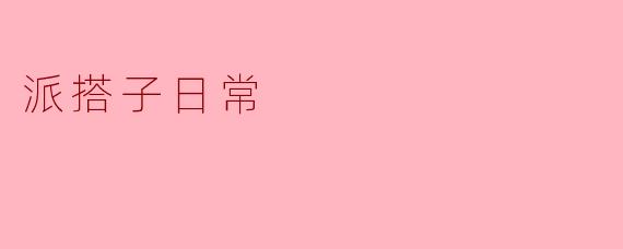 派搭子日常