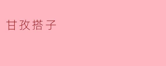 甘孜搭子