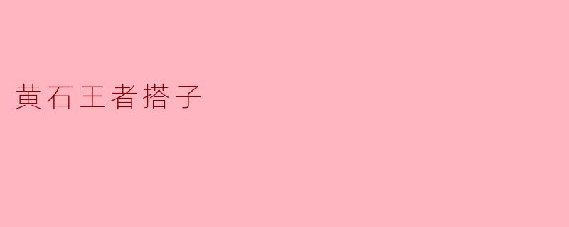 黄石王者搭子