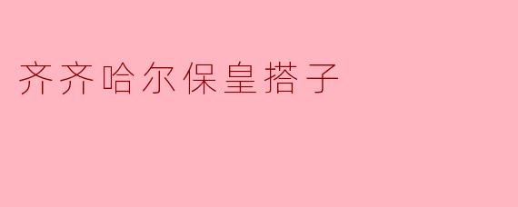 齐齐哈尔保皇搭子