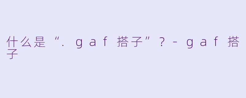 什么是“.gaf搭子”？-gaf搭子