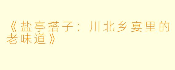 《盐亭搭子：川北乡宴里的老味道》