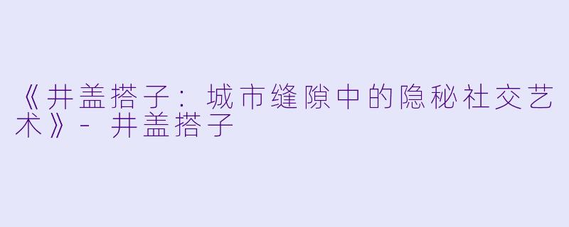 《井盖搭子：城市缝隙中的隐秘社交艺术》-井盖搭子