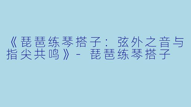 《琵琶练琴搭子：弦外之音与指尖共鸣》-琵琶练琴搭子