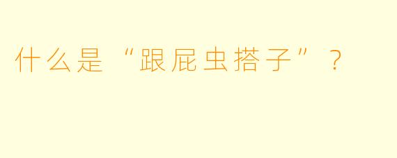 什么是“跟屁虫搭子”？