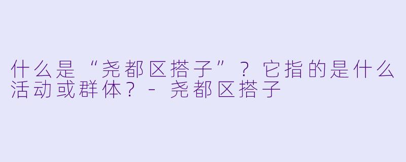 什么是“尧都区搭子”？它指的是什么活动或群体？-尧都区搭子