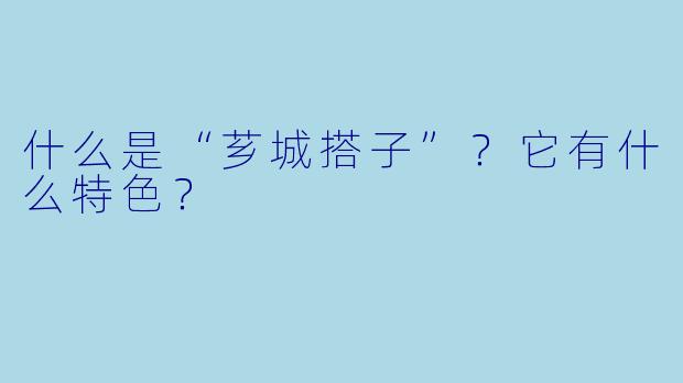 什么是“芗城搭子”？它有什么特色？