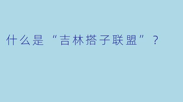 什么是“吉林搭子联盟”？