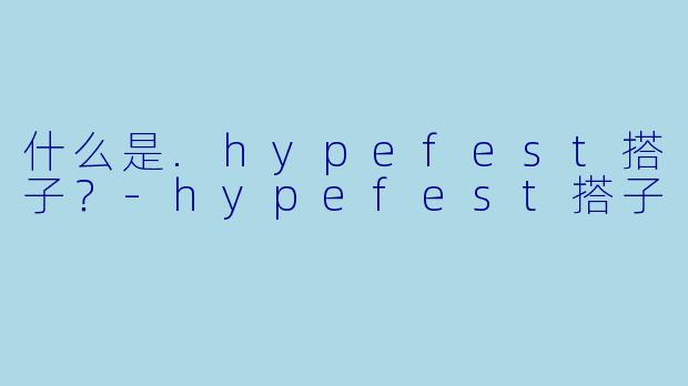 什么是.hypefest搭子？-hypefest搭子