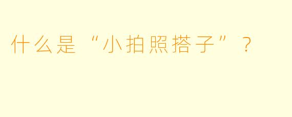什么是“小拍照搭子”？