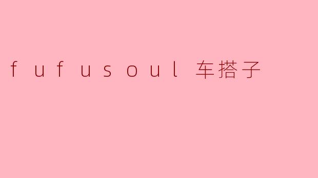 fufusoul车搭子