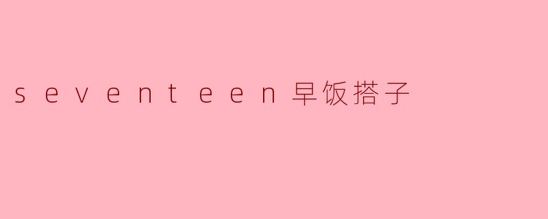 seventeen早饭搭子