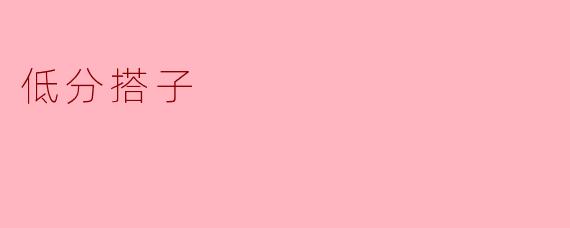 低分搭子