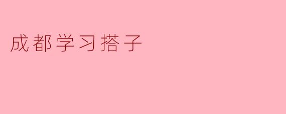 成都学习搭子
