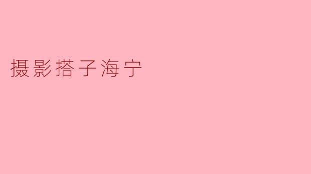 摄影搭子海宁