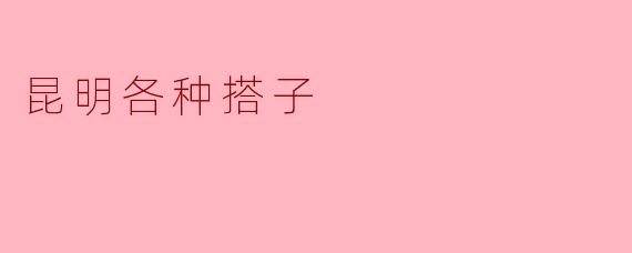昆明各种搭子
