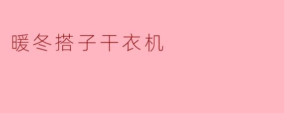 暖冬搭子干衣机