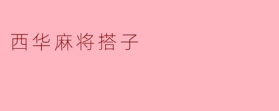 西华麻将搭子