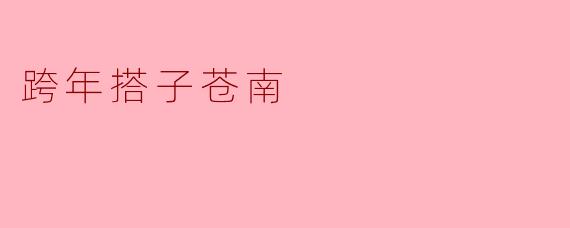 跨年搭子苍南