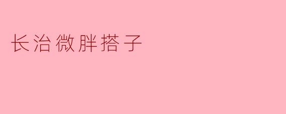 长治微胖搭子