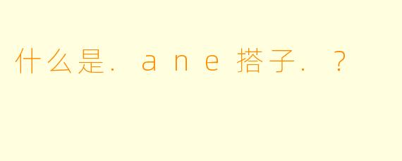 什么是.ane搭子.？