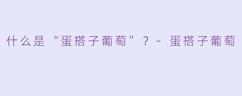 什么是“蛋搭子葡萄”？-蛋搭子葡萄