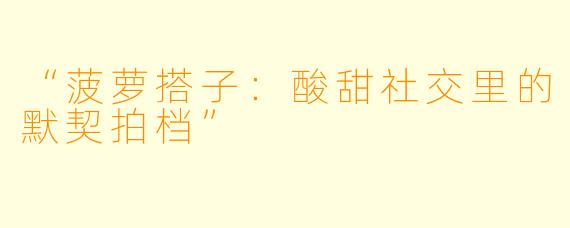 “菠萝搭子：酸甜社交里的默契拍档”