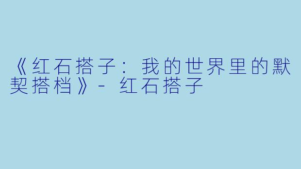 《红石搭子：我的世界里的默契搭档》-红石搭子