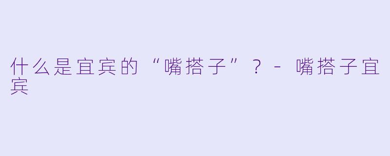 什么是宜宾的“嘴搭子”？-嘴搭子宜宾